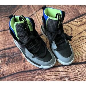 NIKE Air Jordan 1 High React Men's Sz 11 Basketball Black Ghost Green